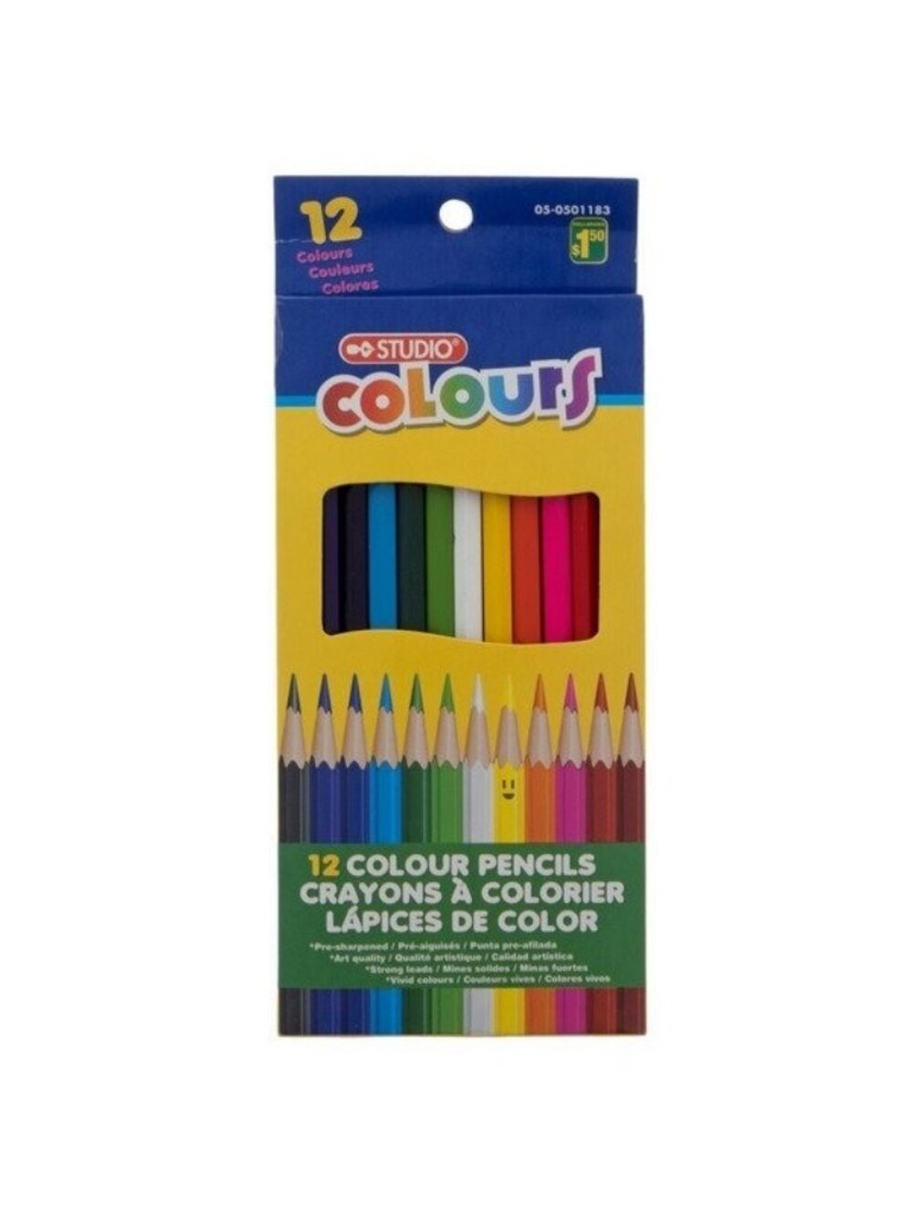 STUDIO 12-Pack Colour Pencils - Brand New